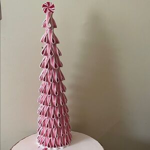 Christmas Peppermint candy cane ribbon tree